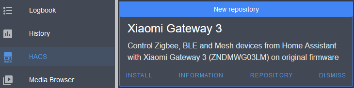 xiaomi gateway 3 install repository home assistant