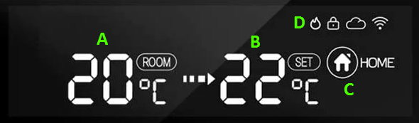 termostat heatcold th123e lcd display