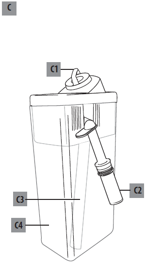 delongi primadonna s deluxe user manual milk conteiner