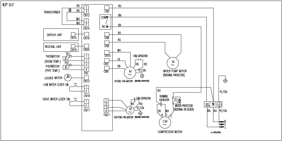 AEG KP 07, KP 09, KP 12 circuit diagram KP07