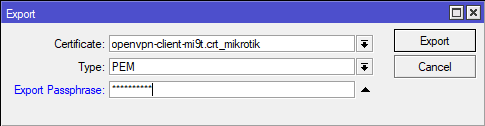 mikrotik openvpn export client certificate