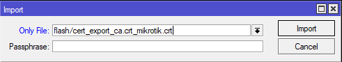 mikrotik openvpn import ca certificate